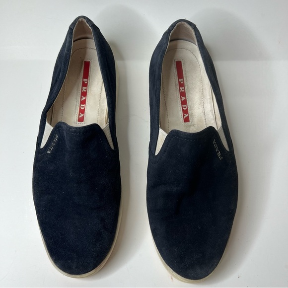 AUTHENTIC Prada Suede Slip-on Sneaker size 9 - Picture 1 of 9